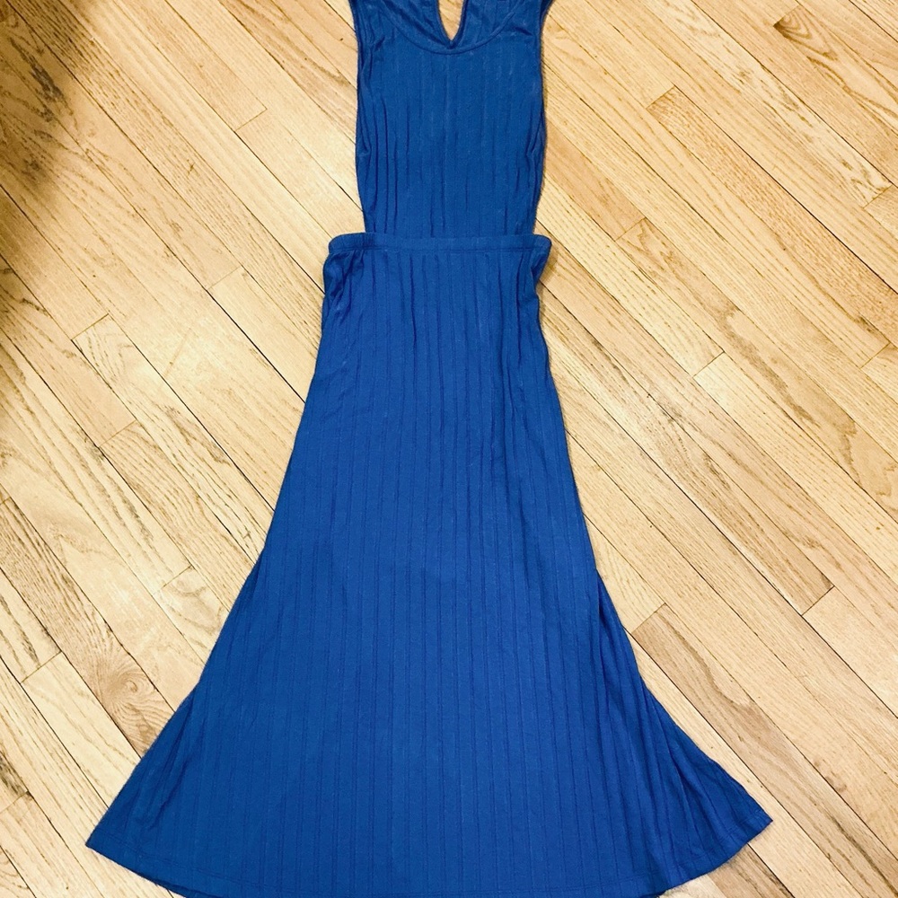 Amour Vert Backless Blue Dress